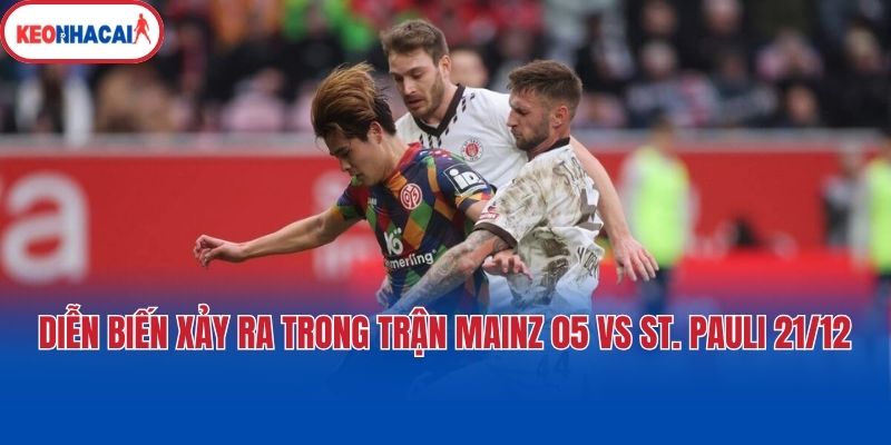 Diễn biến xảy ra trong trận Mainz 05 vs St. Pauli 21/12